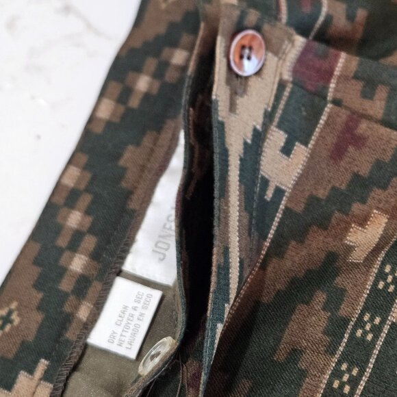 Jones New York Vintage Maxi Skirt 100% Wool Size 6 Southwest Boho - Picture 5 of 9